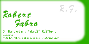 robert fabro business card